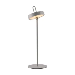 JUST LIGHT. LED tafellamp Amag grijs-beige ijzer IP44