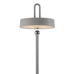 JUST LIGHT. LED tafellamp Amag grijs-beige ijzer IP44