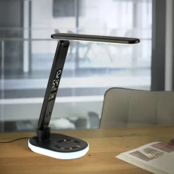 JUST LIGHT. LED tafellamp Tina, ABS, CCT, RGB, zwart