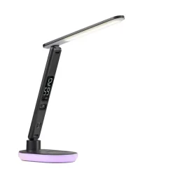 JUST LIGHT. LED tafellamp Tina, ABS, CCT, RGB, zwart