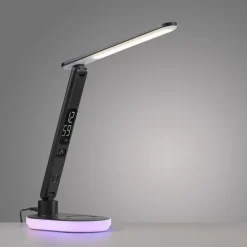 JUST LIGHT. LED tafellamp Tina, ABS, CCT, RGB, zwart