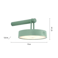 JUST LIGHT. LED wandlamp Arma, groen, kunststof IP44