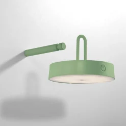 JUST LIGHT. LED wandlamp Arma, groen, kunststof IP44