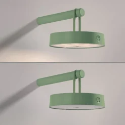 JUST LIGHT. LED wandlamp Arma, groen, kunststof IP44