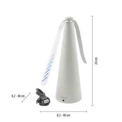 JUST LIGHT. Swat vliegenklopper, op batterijen, wit