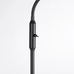 JUST LIGHT. Vloerlamp Loki, zwart, ijzer, glas