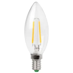 Kaarslamp E14 3W gloeidraad helder, warmwit