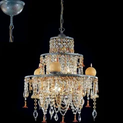 Kaarslicht-hangluchter GOLDEN DREAM