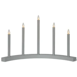 Kandelaar Accent, 5-lamps, lichtgrijs