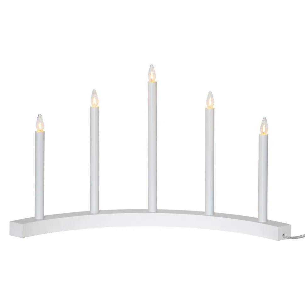 Kandelaar Accent, 5-lamps, wit