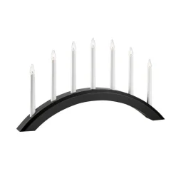 Kandelaar Avento van hout 7-lamps, zwart