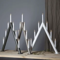 Kandelaar Circum, puntig, 7-vlam, wit