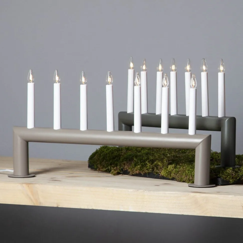 Kandelaar Circum, recht, 7-vlam donkergrijs