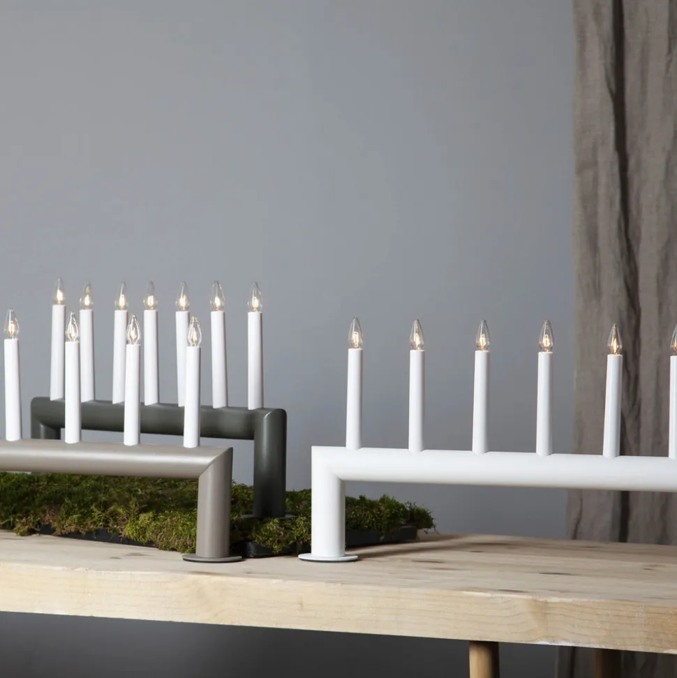 Kandelaar Circum, recht, 7-vlam donkergrijs