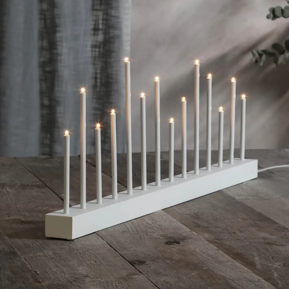 Kandelaar Echo, 14-lamps, wit