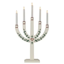 Kandelaar Elias Tradition 5-lamps wit