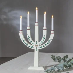 Kandelaar Elias Tradition 5-lamps wit