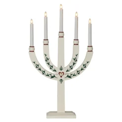 Kandelaar Elias Tradition 5-lamps wit