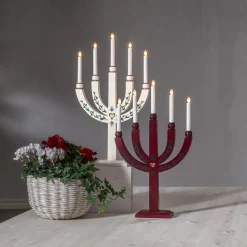 Kandelaar Elias Tradition 5-lamps wit