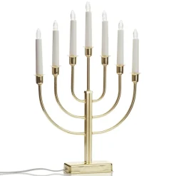 Kandelaar Kristina, messing metaal hoogte 47cm 7-lamps