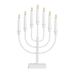 Kandelaar Kristina, wit, metaal, hoogte 47 cm, 7-lamps