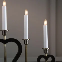 Kandelaar Melissa 5-lamps zwart/messing