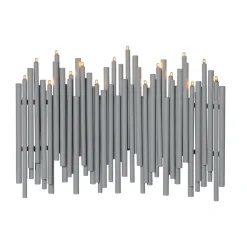 Kandelaar noot, 16-lamps, grijs