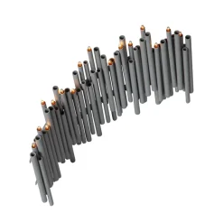 Kandelaar noot, 16-lamps, grijs