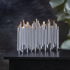 Kandelaar noot, 16-lamps, grijs