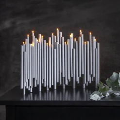 Kandelaar noot, 16-lamps, grijs