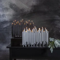 Kandelaar noot, 16-lamps, grijs