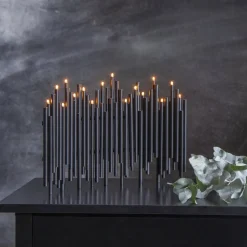 Kandelaar noot, 16-lamps, zwart