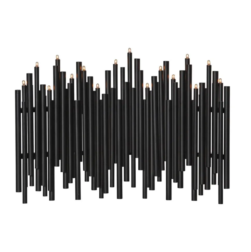 Kandelaar noot, 16-lamps, zwart