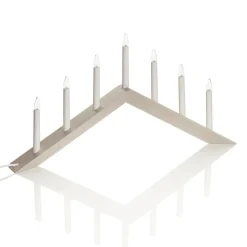 Kandelaar Pijl, plat, 7-vlam, grijs