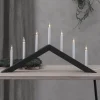 Kandelaar Pijl, plat, 7-vlam, zwart