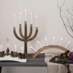 Kandelaar Staffans fålar, bruin/wit