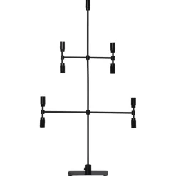 Kandelaar Twice, zwart, 9-lamps, 91 cm