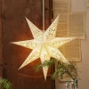 Kanten papieren ster, Ø 45 cm, wit, zonder verlichting