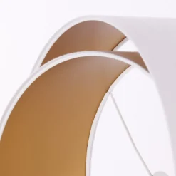 Kap Chloe, Ø 50cm, buiten wit, binnen goud