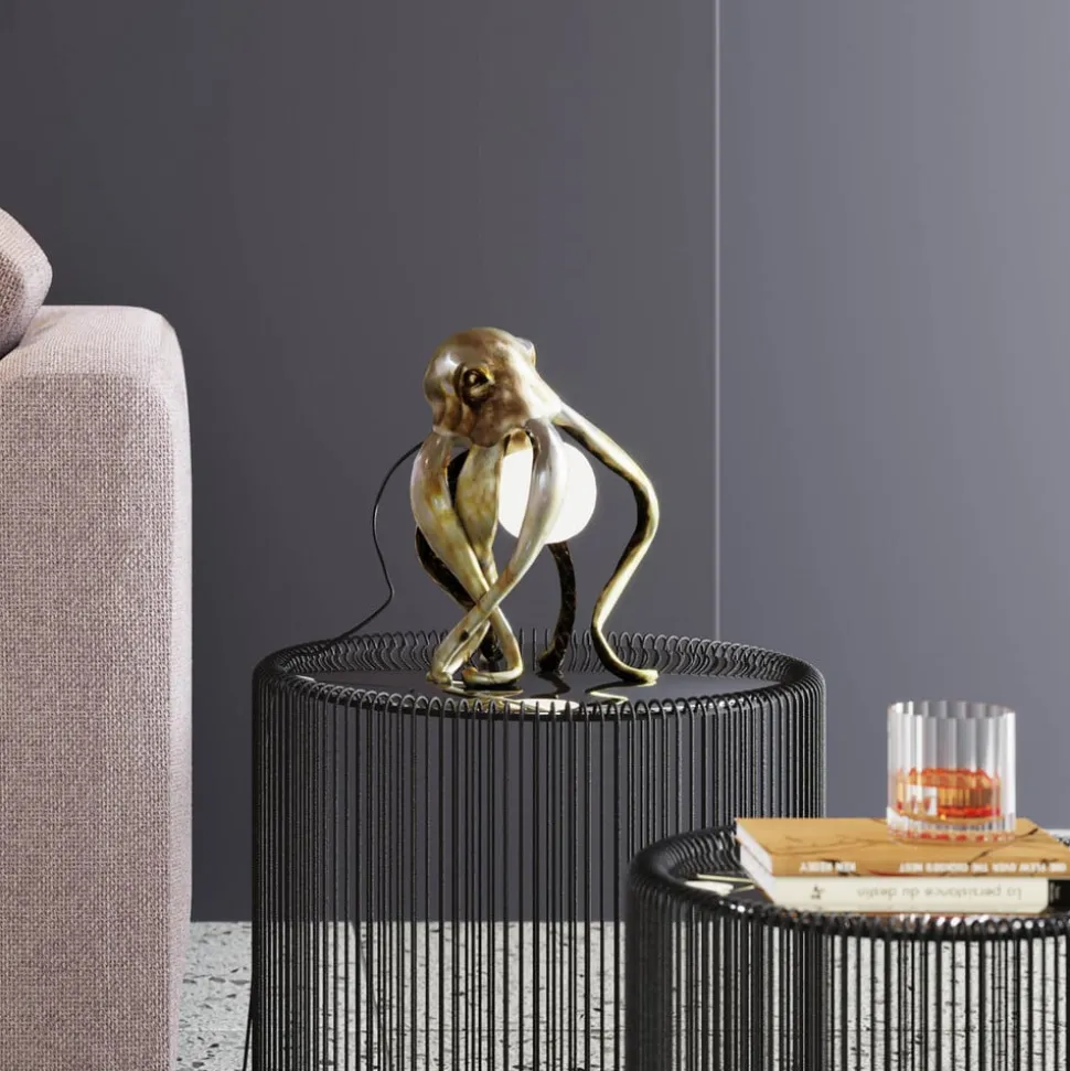 Kare Animal Octopus tafellamp in goud