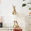 Kare Animal Rabbit tafellamp goud/wit