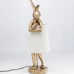 Kare Animal Rabbit tafellamp goud/wit