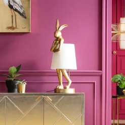 Kare Animal Rabbit tafellamp goud/wit