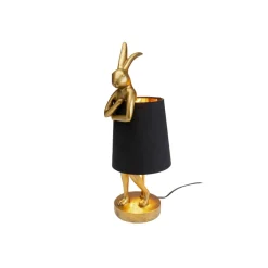 KARE Animal Rabbit tafellamp, goud/zwart, hoogte 50 cm
