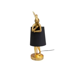 KARE Animal Rabbit tafellamp, goud/zwart, hoogte 50 cm