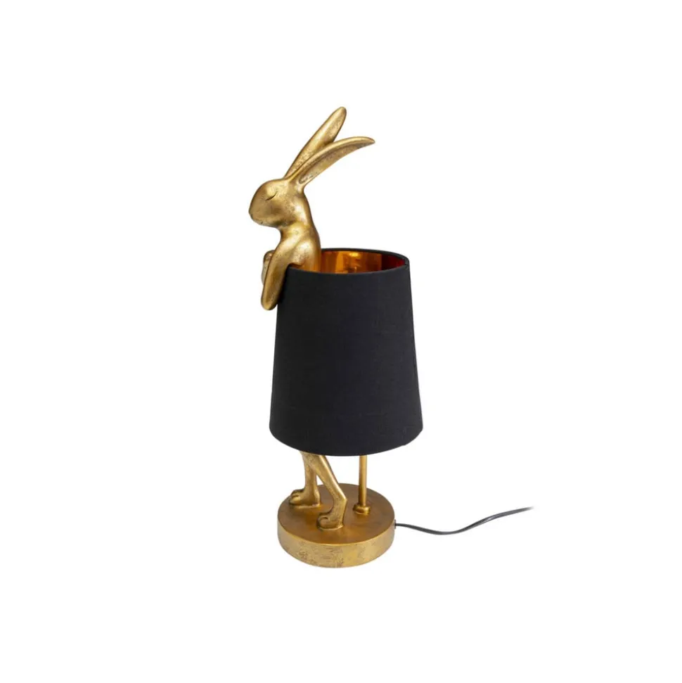 KARE Animal Rabbit tafellamp, goud/zwart, hoogte 50 cm
