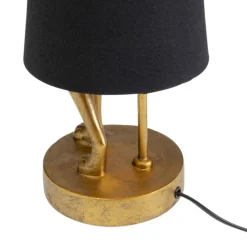KARE Animal Rabbit tafellamp, goud/zwart, hoogte 50 cm