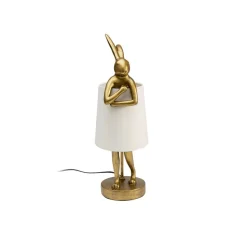 KARE Animal Rabbit tafellamp, goud/wit, hoogte 50 cm