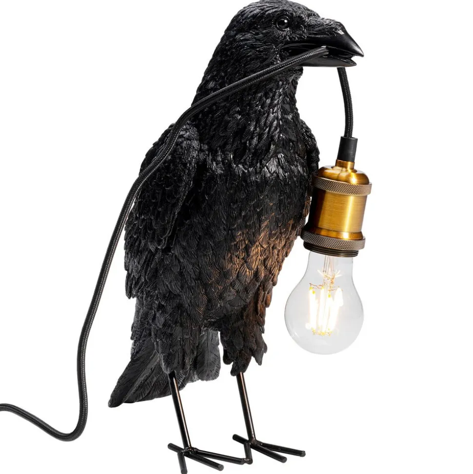 Kare Animal tafellamp Crow in de vorm van een kraai