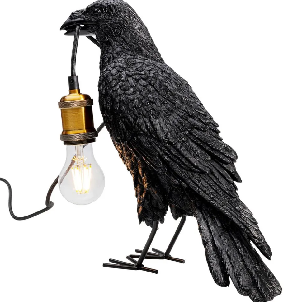Kare Animal tafellamp Crow in de vorm van een kraai